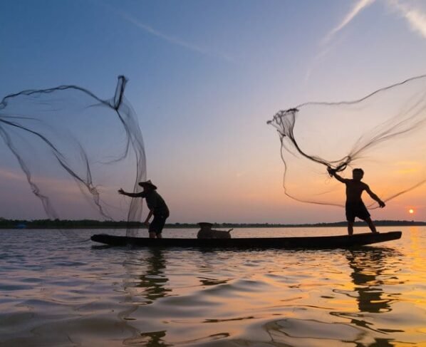 pescadores, emalhe, pescador