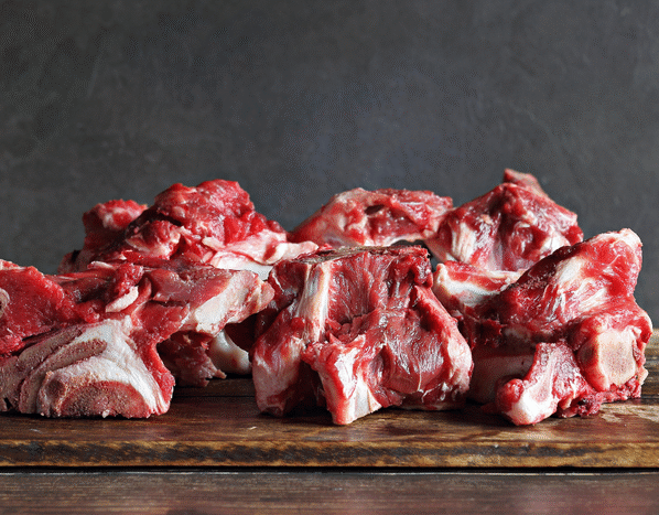 carne bovina com ossos