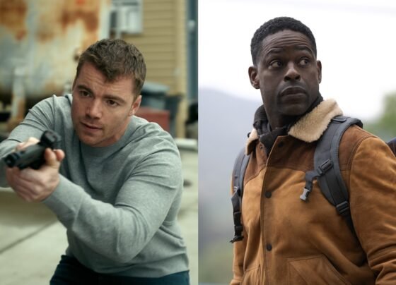 Montagem de imagens mostra cena das séries O Agente Noturno (à esquerda) e Paradise (à direita) - Metrópoles