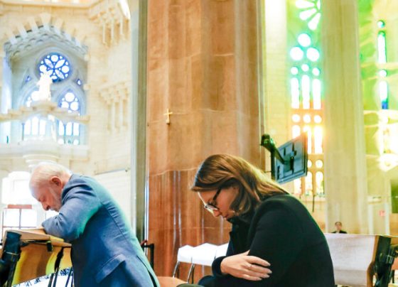O presidente da República, Luiz Inácio Lula da Silva, e a primeira-dama, Janja da Silva, durante Visita à Basílica da Sagrada Família, na Espanha