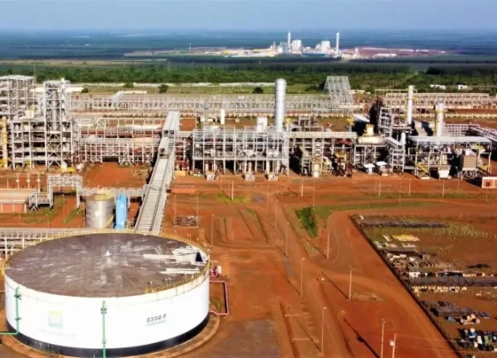 Unidade de Fertilizantes Nitrogenados III (UFN III), em Três Lagoas. (Foto: Governo de MS)