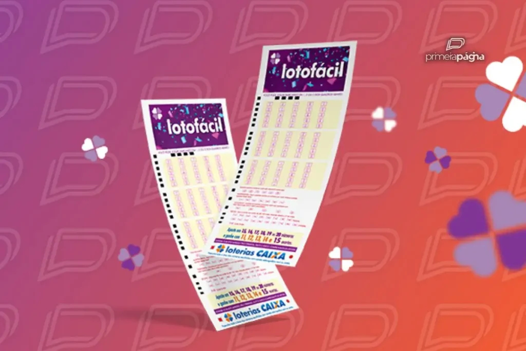 Volantes da Lotofácil. - Arte: Caixa/Primeira Página