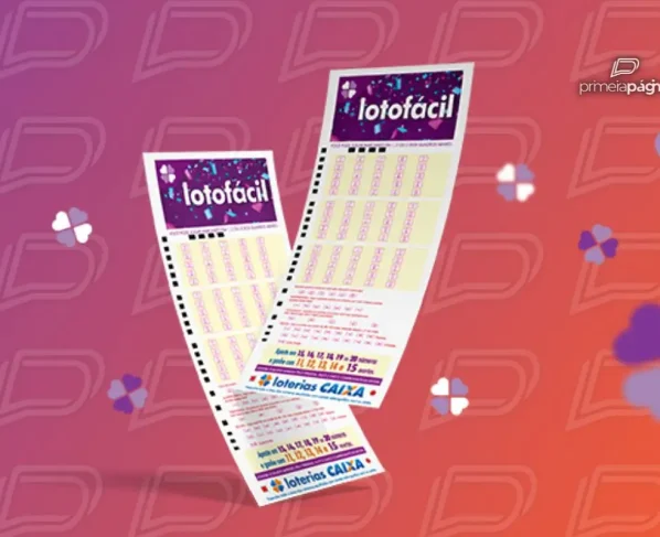 Volantes da Lotofácil. - Arte: Caixa/Primeira Página