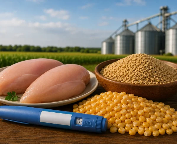 Uso de canetas emagrecedoras deve aumentar a demanda por ração animal e elevar as exportações brasileiras de carne de frango