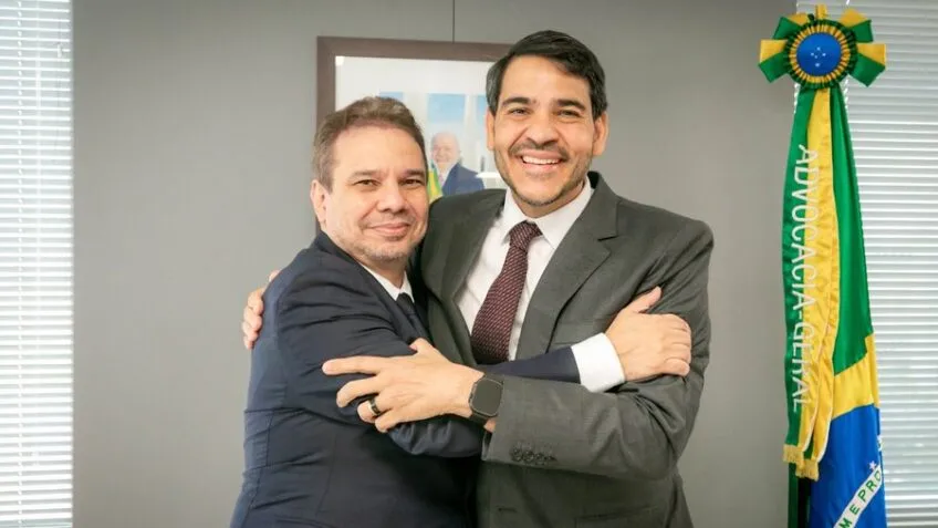O advogado-geral da União, Jorge Messias, e o ministro da Justiça, Wellington César Lima, reuniram-se nesta 3ª feira (12.mai.2026)