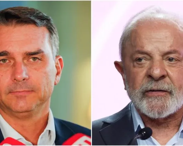 Flávio Bolsonaro e Lula