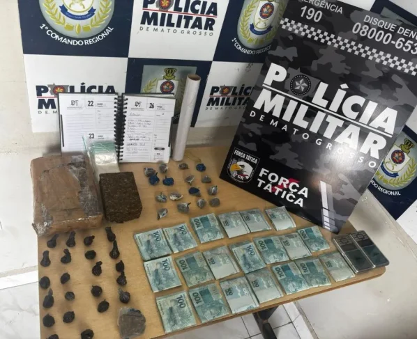 Força Tática apreende drogas e R$ 20 mil em Cuiabá