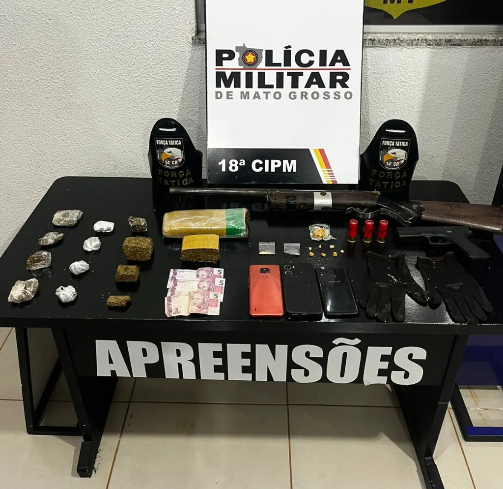 Força Tática prende dupla por tráfico de drogas em Nova Mutum