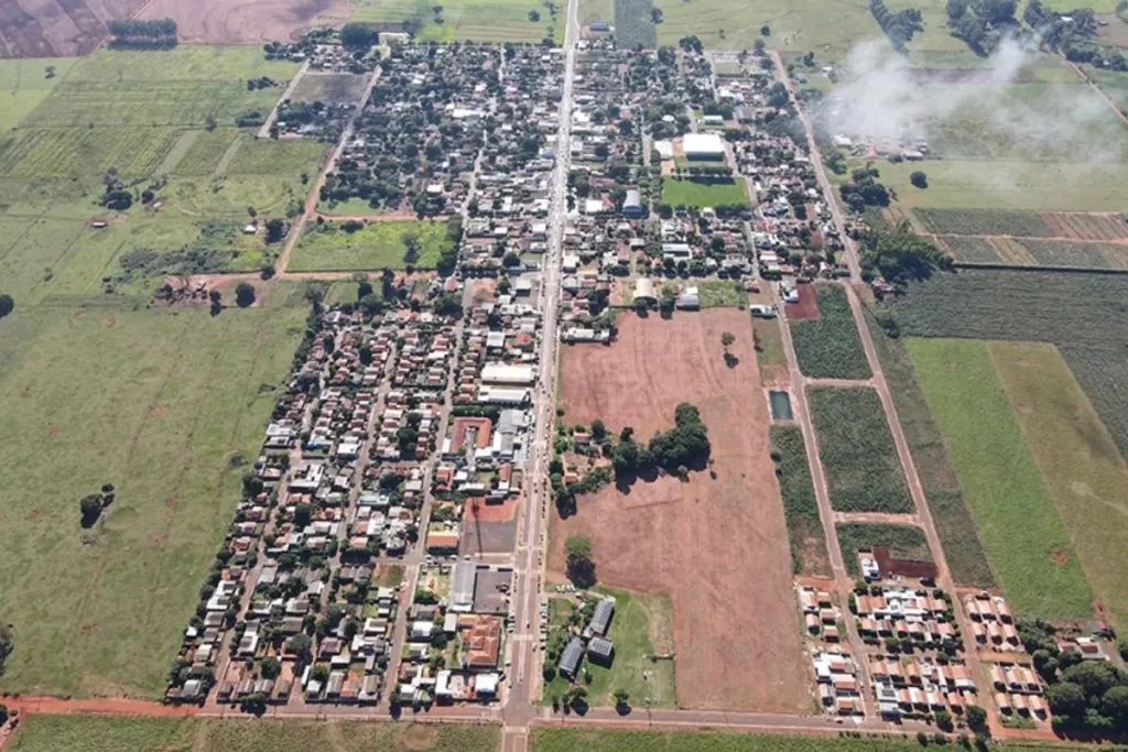 Visão aérea de Japorã. (Foto: Prefeitura de Japorã)