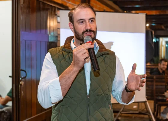 Mateus Pivato, diretor executivo da Associação Brasileira de Angus (Foto: Lucas Nunes).